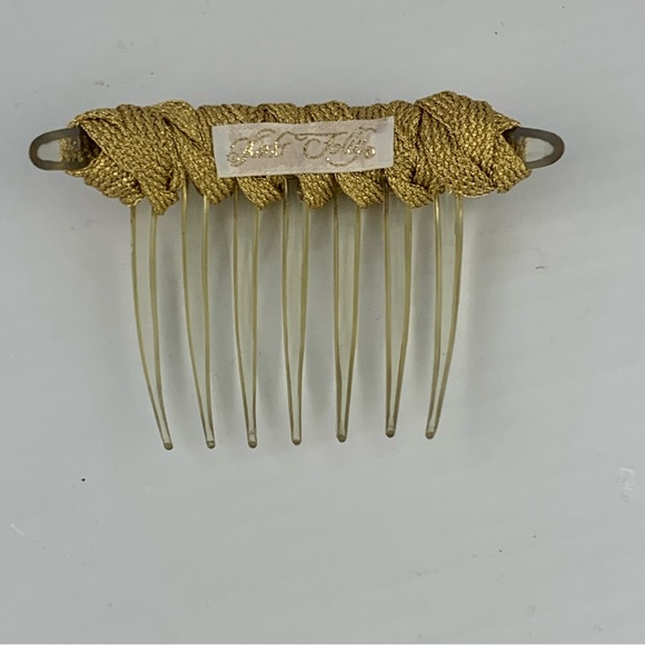 Kirk’s Folly Gold Ribbon Hair Comb - Picture 1 of 5